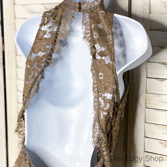 Windsor | Open Back Halter Eyelash Lace Dress - Picture 4 of 6